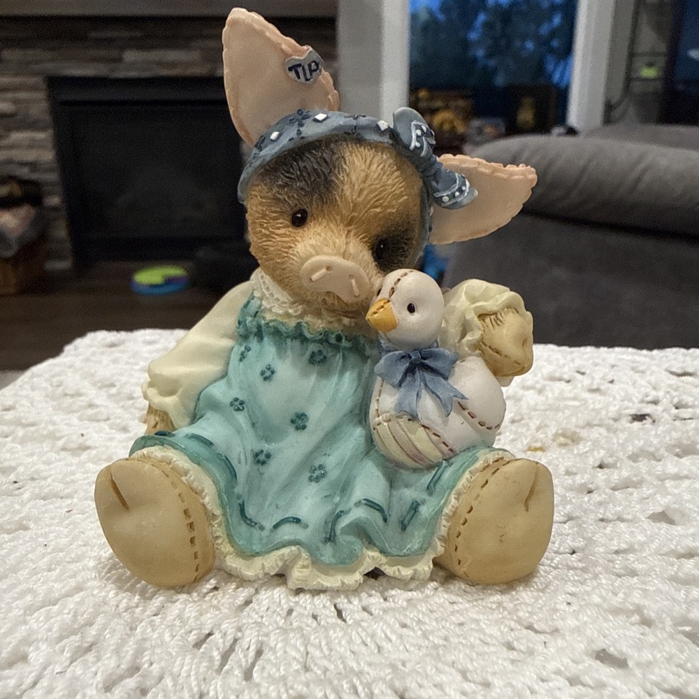 Enesco This Little Piggy Ducky To Have You As A Friend Pig Figurine Mary Rhyner